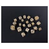 Antique carved bone dice