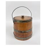 Antique primitive firkin sugar bucket 19th