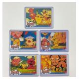 5 Vintage Pokemon Topps Trading Cards