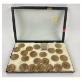 Wooden Nickel Coin Collection And Lighter