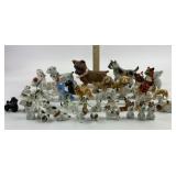 Porcelain Ceramic Dog Figurines