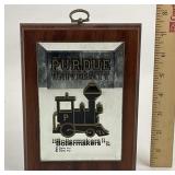 Vintage Purdue University Boilermakers Train Wall
