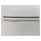 (2) sterling & stone brackets, the larger pink