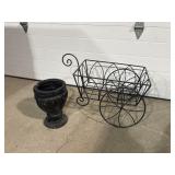 Garden decor wagon, water feature