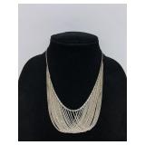 .925 Marked multi strand necklace 27.47g TW, 18