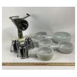 Metal Grinder With Attachments, Ceramic Soup Bowls