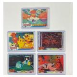 5 Vintage Pokemon Topps Trading Cards