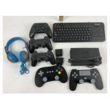 Xbox Controllers, Logitech Keyboard, Nintend