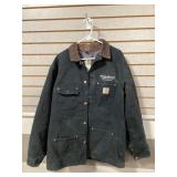 Carhartt Black Jacket With Corduroy Collar