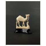 Antique Anglo-Indian carved figure of a camel,