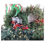 Christmas Wreaths, Garland, Lights, Airpot