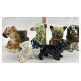 Ceramic Dog Figurines, Planters
