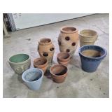 Terracotta Strawberry Pots (2) & Ceramic & Clay