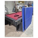 Sportcraft Pool Table With Ping Pong Table Pieces