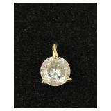 14k gold & CZ pendant. Total weight 1.16 grams