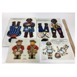 Fabric Doll Panel Cutouts, Diana, Wade, Scotch Lad