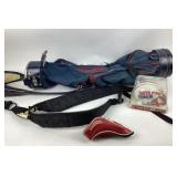 Titleist Golf Bag, Hoosiers Cover, Riddell Mini He