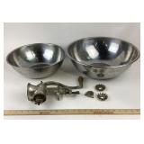 Universal Meat Grinder, Stainless Steel Bowls