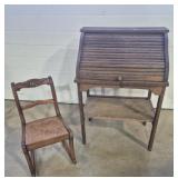 Kids Roll Top Wood Desk & Kids Wood Rocking Chair