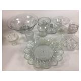 Pressed, Etched, Cut Glass Bowls, Dishes, Vases