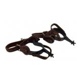 Western Riding Spurs With Leather Straps