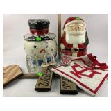 Christmas Decor, IU Champions Glass, Wooden Signs