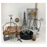 Glassware, Eiffel Tower Figure, Trays, Wine Glass