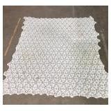Crochet Lace Tablecloth With Floral Pattern