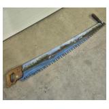 Hand Painted Country Scene On Two Man Saw 47 in.