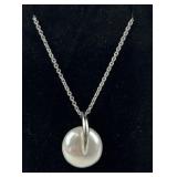 Sterling & MOP pendant necklace. Total weight 6.6