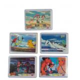 5 Pokemon Vintage Topps Trading Cards