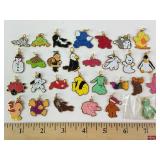 Beanie Babies enamel Charms: Red Dog, Pig, Moose