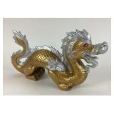 2012 Mayco Gold Silver Dragon Figurine