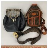 (2) Ladies Purses and (1) Belt
