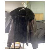 Brown Leather Jacket With Opossum Fur Lining