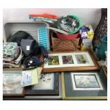 Framed Art, Kitchenware, Textiles, Basket