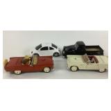 Die-Cast Cars: Chevrolet, Thunderbird, Volkswagen