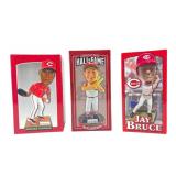 Cincinnati Reds Bobbleheads Chapman, Bruce, Klusze