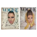 (2) Vogue Magazines May 1963 & November 1965 -