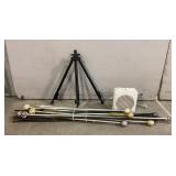 Curtain Rods, Pelonis Heater, Tripod