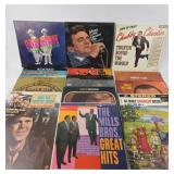 Vinyl records: Johnny Cash, Chubby Checker, Bill A