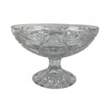 Bohemian Kusak Brilliant Cut Crystal Pedestal Bowl