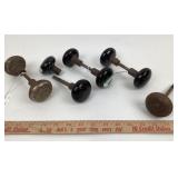 Glossy Black & Ornate Metal Doorknobs