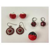 3 Pair Fashion Designer Earrings