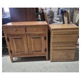 Wood Cabinet With Drawer & 2 Bottom Doors (Back