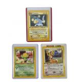 3 Pokemon First Edition Trading Card