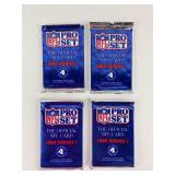 4 NFL Pro Set Packs Sealed NOS