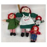 Playskool Raggedy Ann Dolls with Snowden Tag