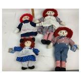 Signed Applause Raggedy Ann Andy Dolls With Tags