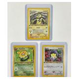 3 Pokemon First Edition Trading Card